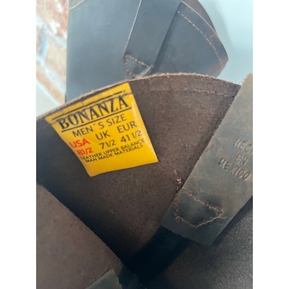 Bonanza 10 Inch Steel Toe Leather Work Boots Men's US 8.5 EU 41.5 - Picture 7 of 9